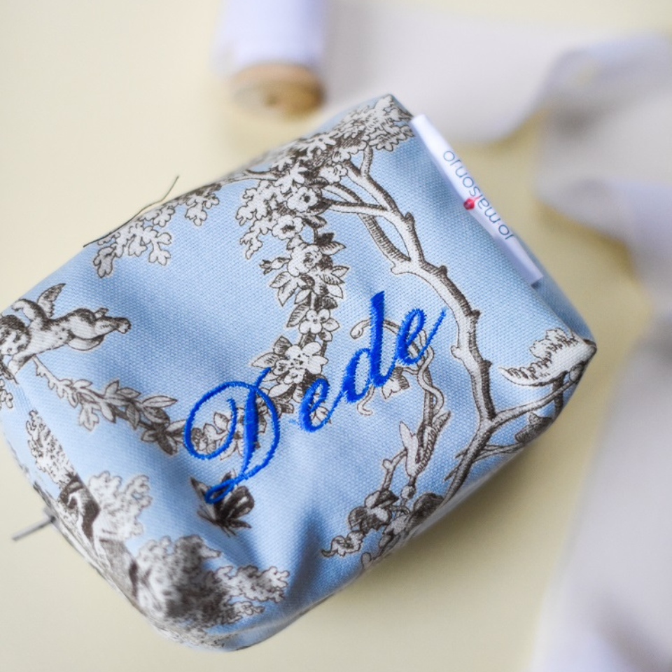 Trousse in Toile de Jouy