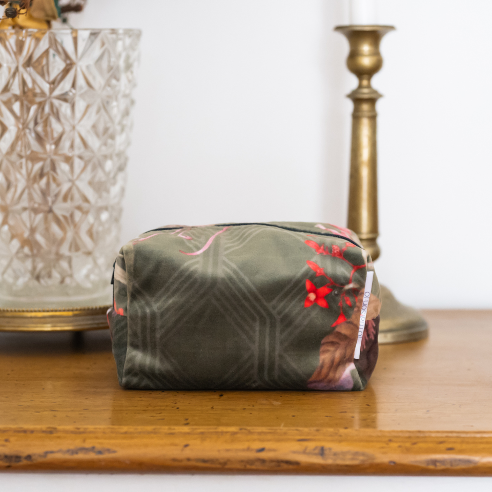 Trousse velluto jungle