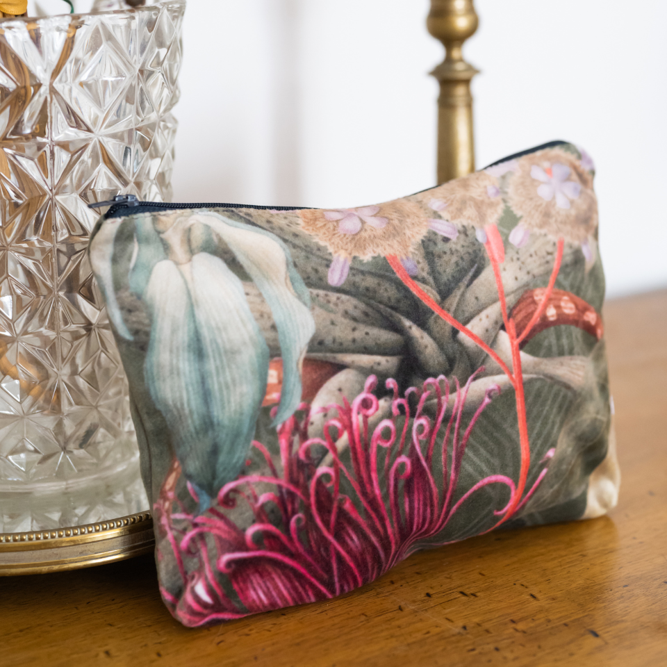 Pochette en velours Jungle