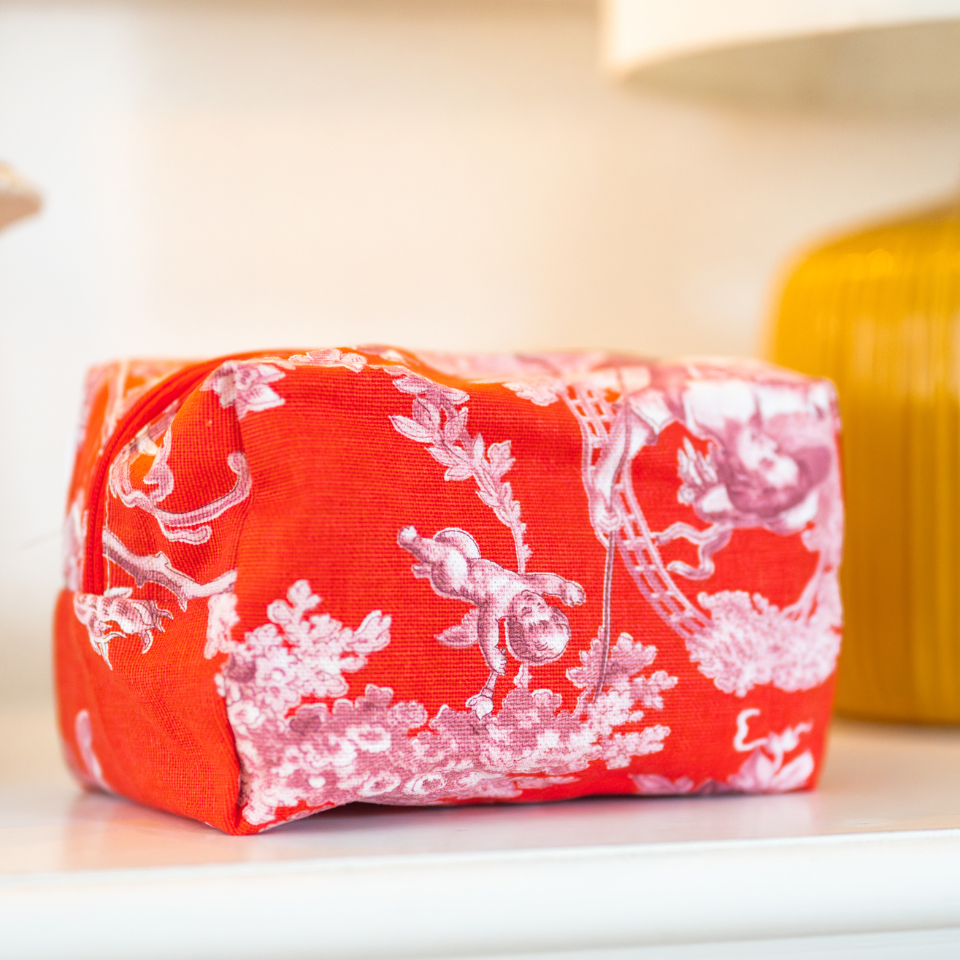 Trousse in Toile de Jouy