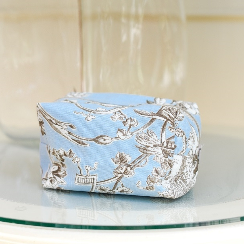 Trousse in Toile de Jouy