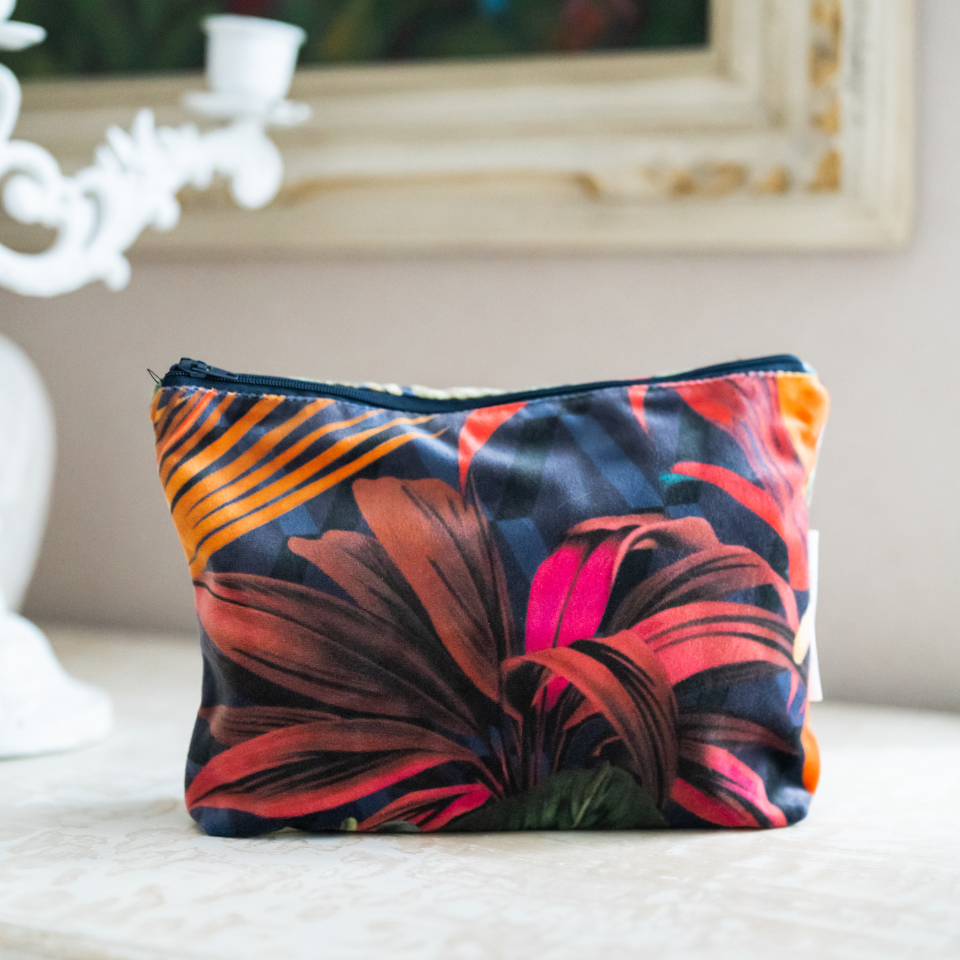 Pochette jungle in velluto