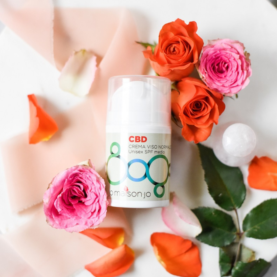 Crema Viso Normalizzante Unisex al CBD con SPF Medio