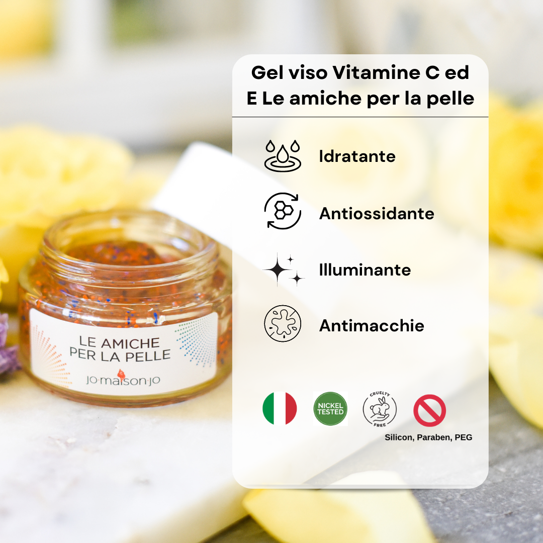 Facial gel with vitamins C and E Le Amiche per la pelle