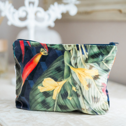 Pochette jungle in velluto