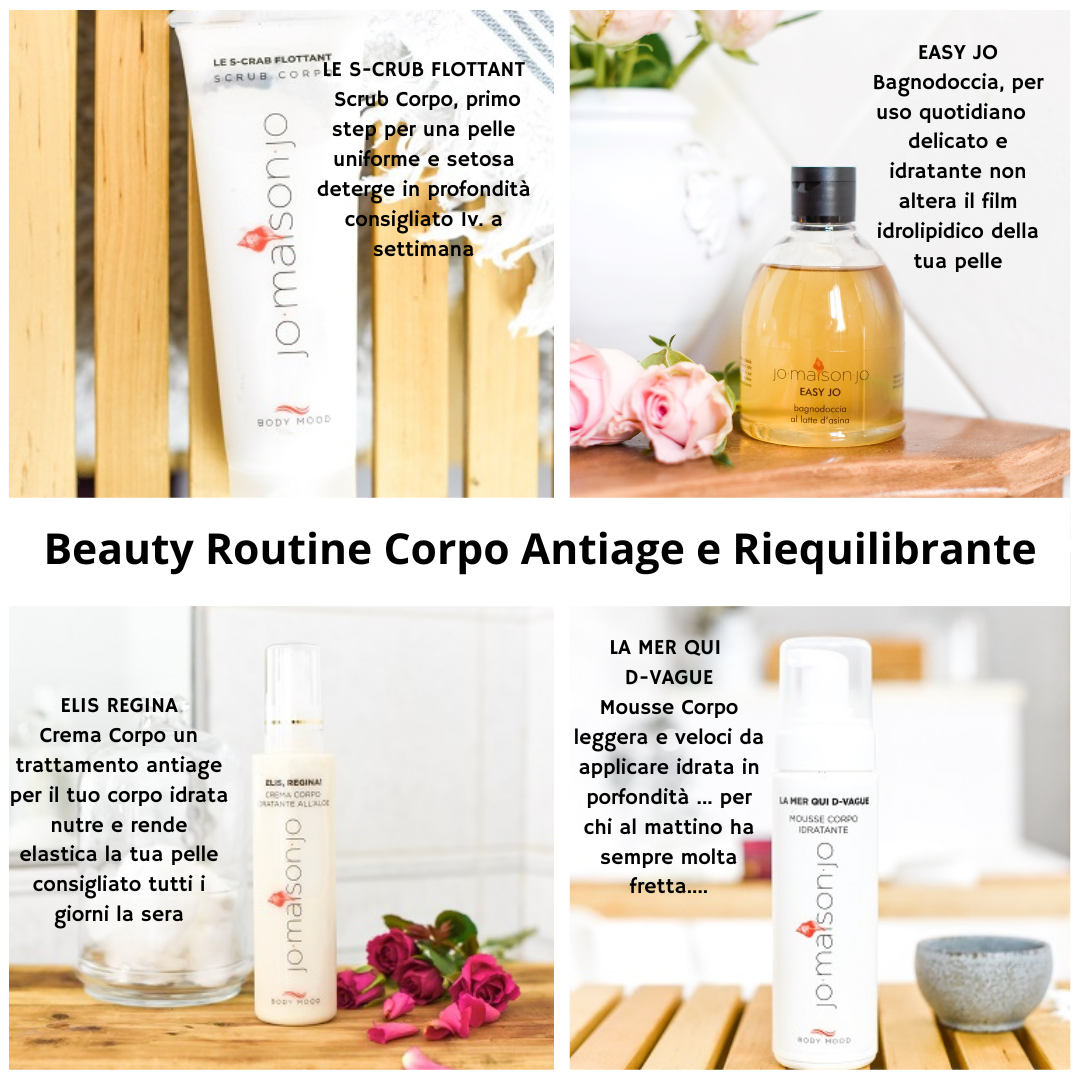 Anti-aging and rebalancing body beauty routine